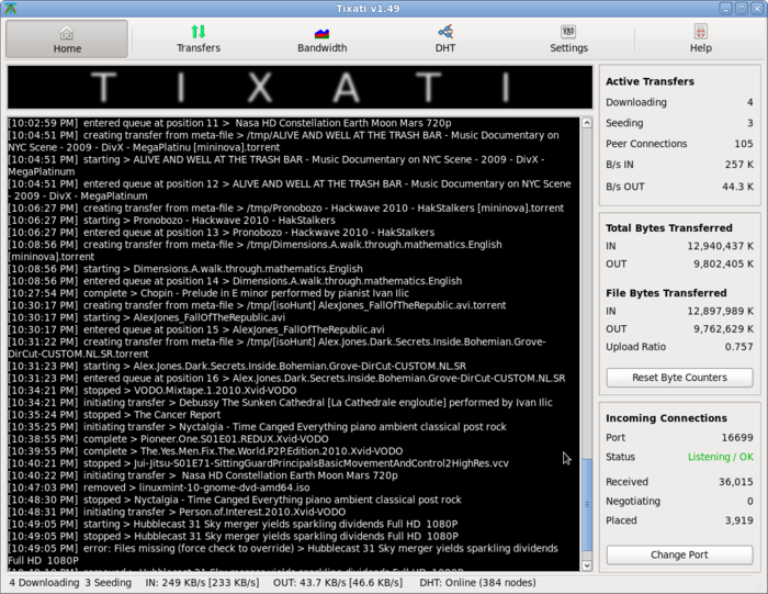 Tixati.com - Screenshots